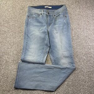 Levis Classic Bootcut Jeans Womens 6L 28x34 Blue Light Wash Stretch Denim